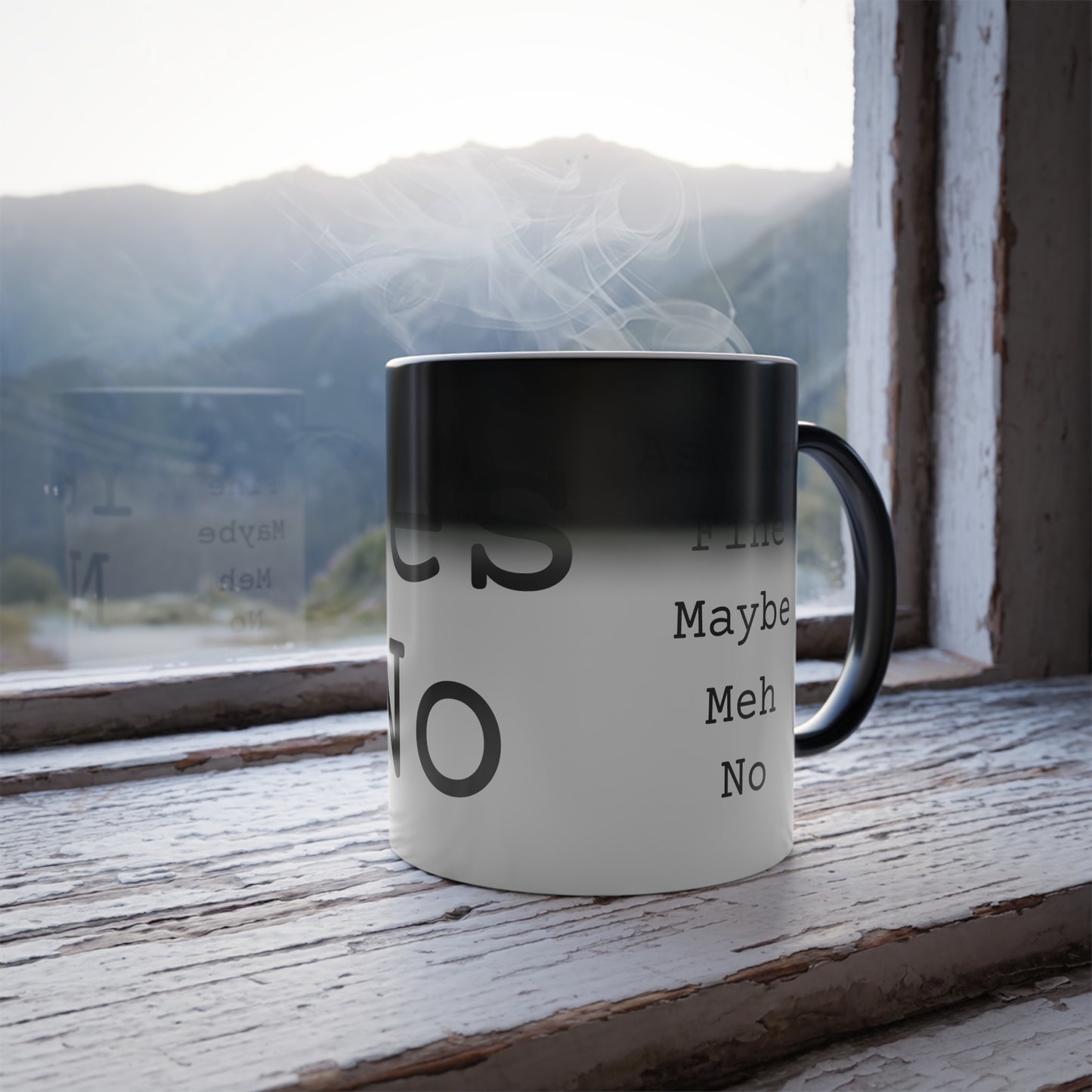 "Yes / No""Color Morphing Mug, 11oz