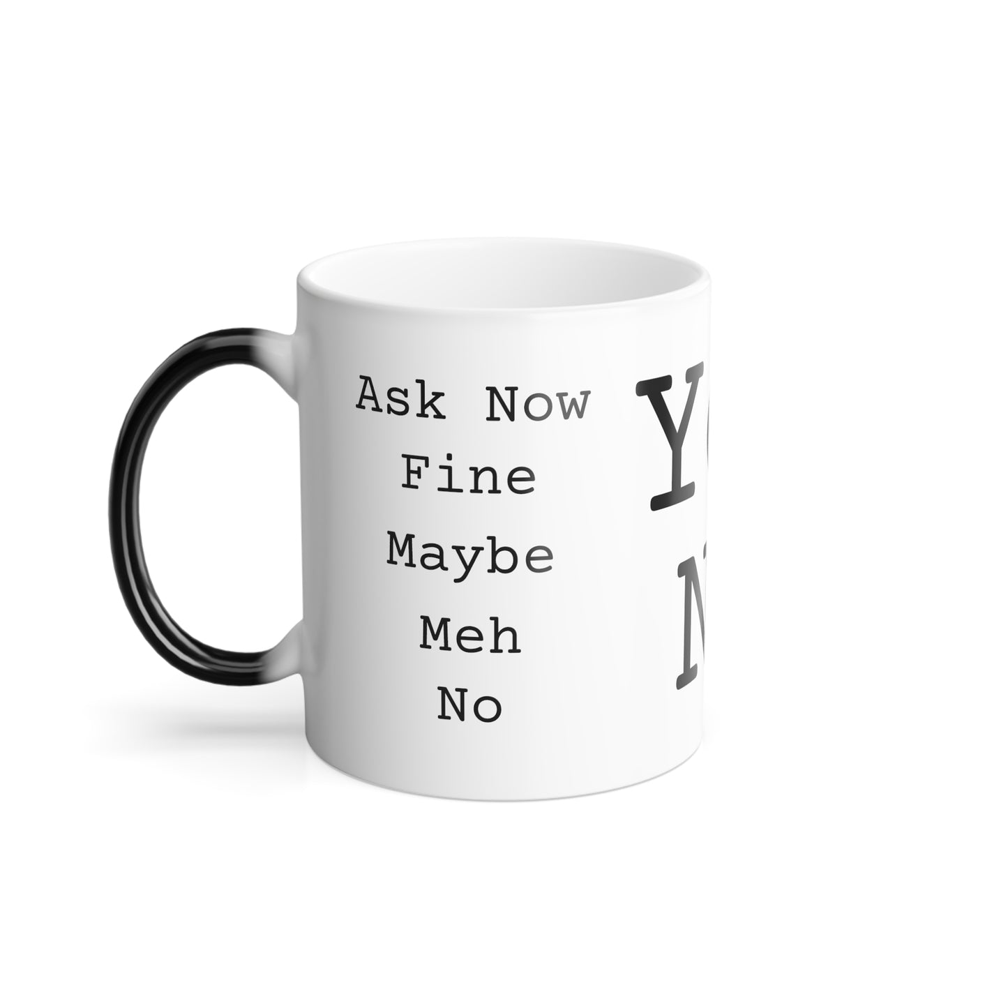 "Yes / No""Color Morphing Mug, 11oz