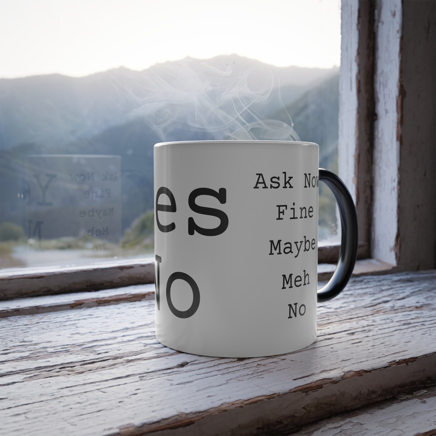 "Yes / No""Color Morphing Mug, 11oz