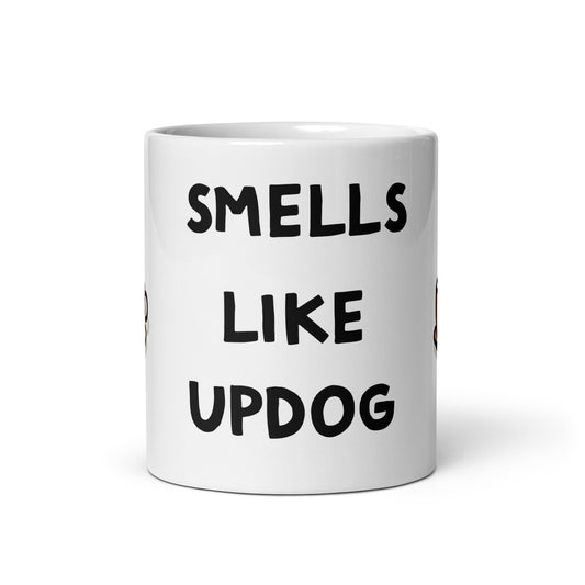 "Smells Like Updog" White Glossy Mug